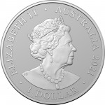 2021 Australian AC/DC $1 1oz 99.9% Silver - Frosted UNC Coin Royal Australian Mint